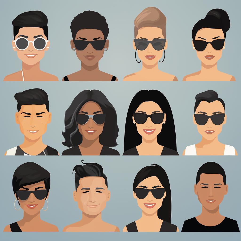 A collage of Jersey Shore cast members with different short black hairstyles