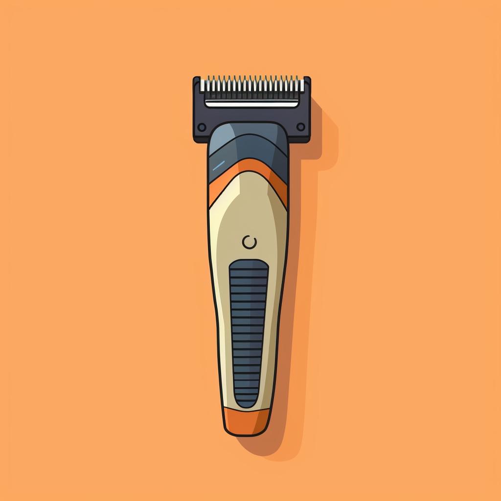 A hair clipper with a #1 or #2 guard