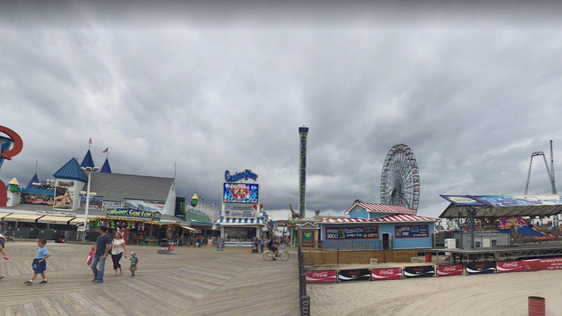 Vibrant and bustling boardwalk at Jersey Shore, New Jersey